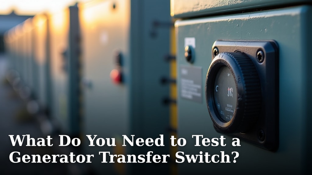 What Do You Need to Test a Generator Transfer Switch?