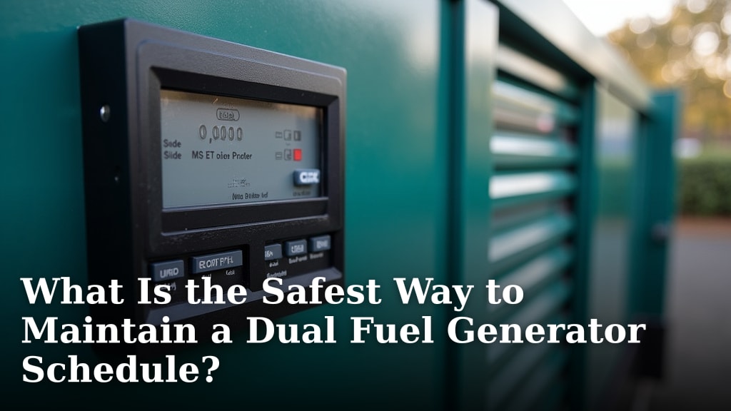 What Is the Safest Way to Maintain a Dual Fuel Generator Schedule?