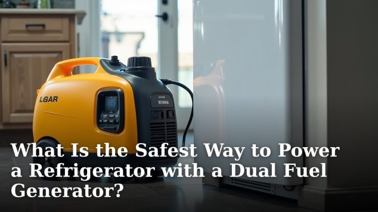 What Is the Safest Way to Power a Refrigerator with a Dual Fuel Generator?