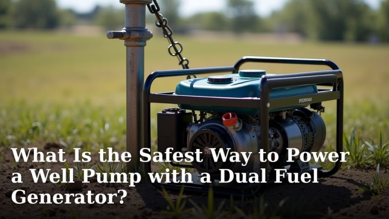 What Is the Safest Way to Power a Well Pump with a Dual Fuel Generator?
