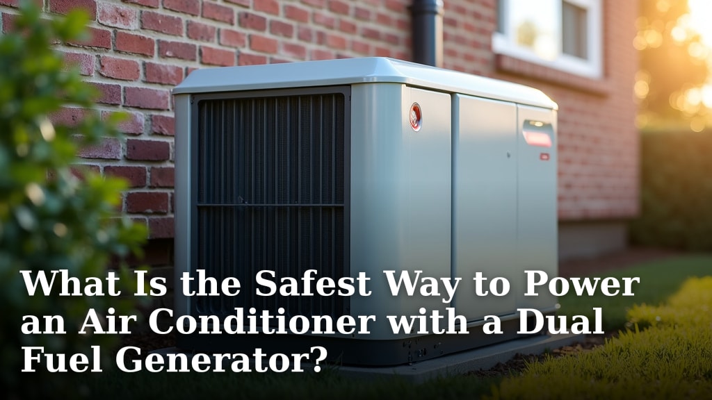 What Is the Safest Way to Power an Air Conditioner with a Dual Fuel Generator?