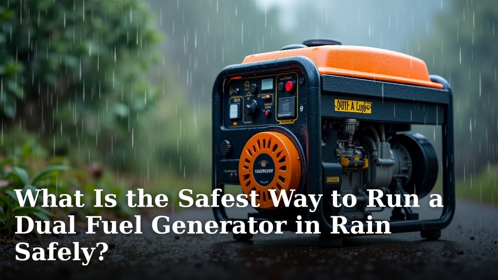 What Is the Safest Way to Run a Dual Fuel Generator in Rain Safely?