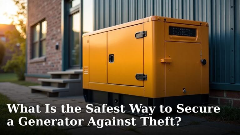 What Is the Safest Way to Secure a Generator Against Theft?