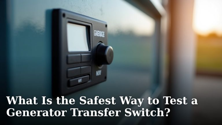 What Is the Safest Way to Test a Generator Transfer Switch?