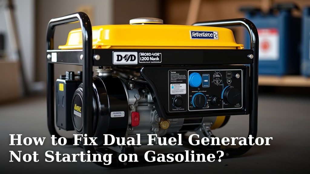 How to Fix Dual Fuel Generator Not Starting on Gasoline?