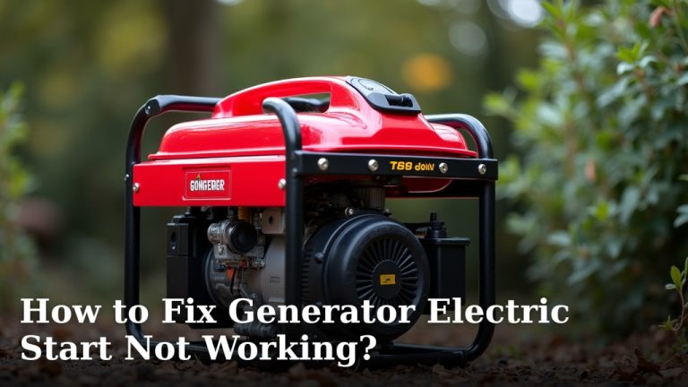 How to Fix Generator Electric Start Not Working?