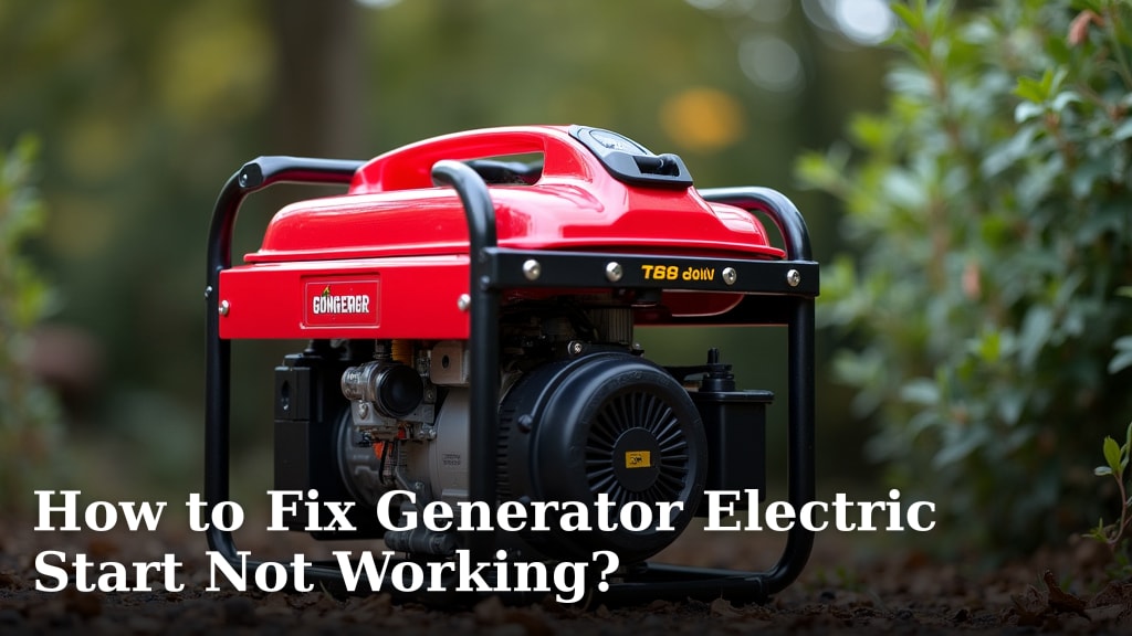 How to Fix Generator Electric Start Not Working?