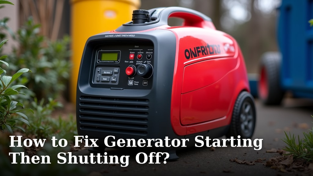 How to Fix Generator Starting Then Shutting Off?