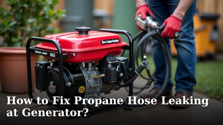 How to Fix Propane Hose Leaking at Generator?