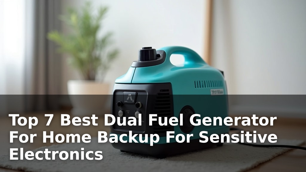 Top 7 Best Dual Fuel Generator For Home Backup For Sensitive Electronics