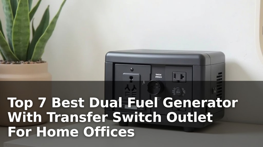 Top 7 Best Dual Fuel Generator With Transfer Switch Outlet For Home Offices