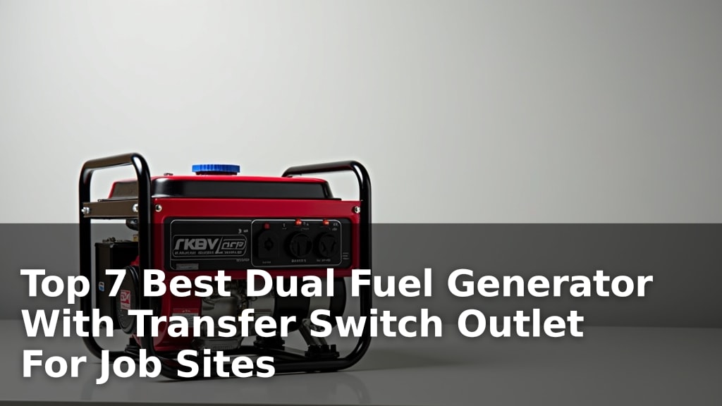 Top 7 Best Dual Fuel Generator With Transfer Switch Outlet For Job Sites