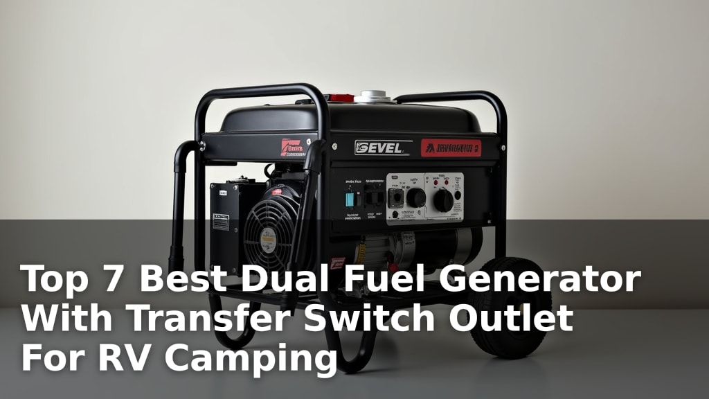 Top 7 Best Dual Fuel Generator With Transfer Switch Outlet For RV Camping