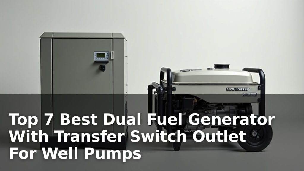 Top 7 Best Dual Fuel Generator With Transfer Switch Outlet For Well Pumps