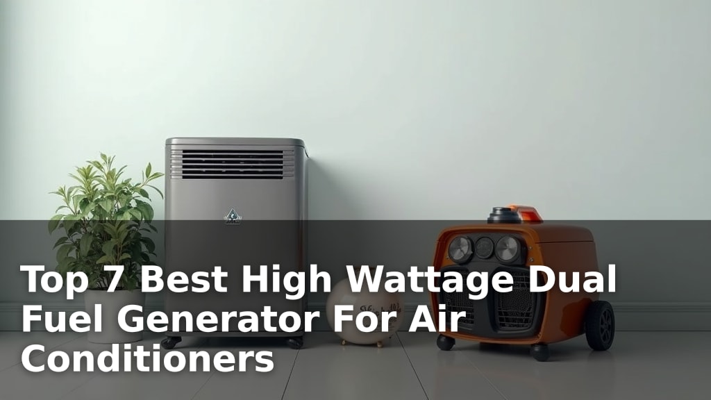 Top 7 Best High Wattage Dual Fuel Generator For Air Conditioners