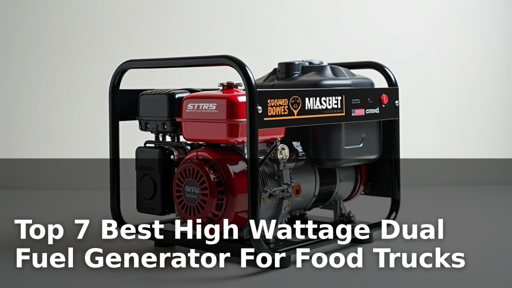 Top 7 Best High Wattage Dual Fuel Generator For Food Trucks