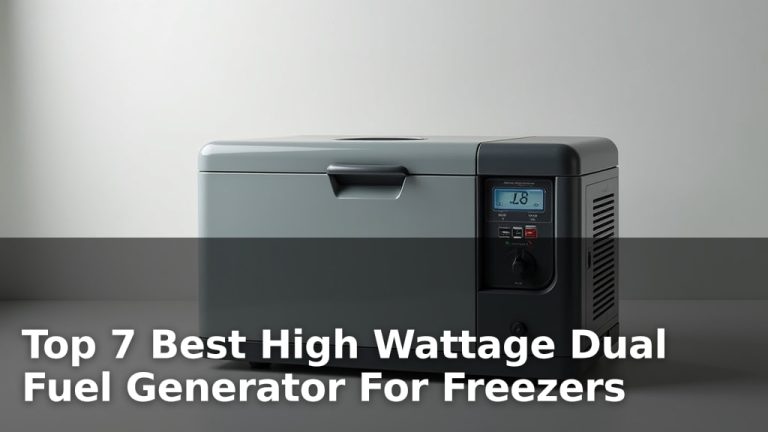 Top 7 Best High Wattage Dual Fuel Generator For Freezers