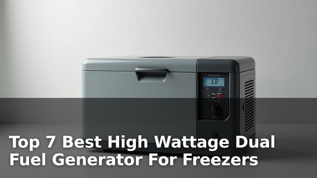 Top 7 Best High Wattage Dual Fuel Generator For Freezers