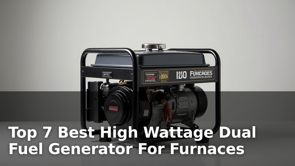 Top 7 Best High Wattage Dual Fuel Generator For Furnaces