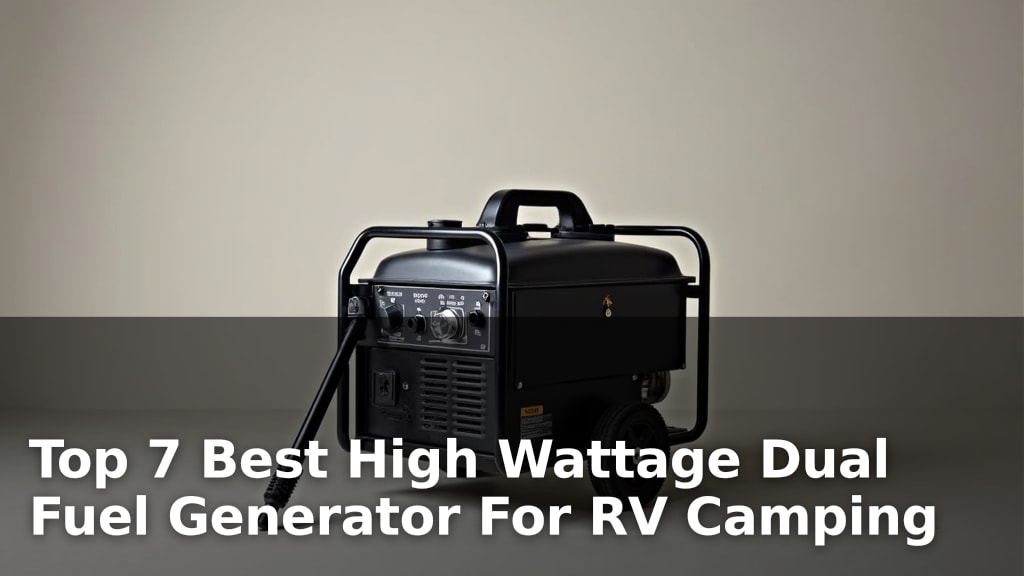 Top 7 Best High Wattage Dual Fuel Generator For RV Camping