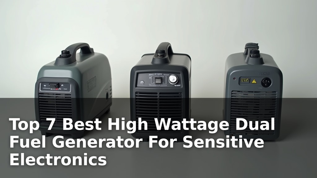 Top 7 Best High Wattage Dual Fuel Generator For Sensitive Electronics