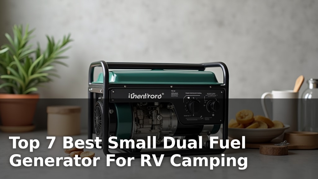 Top 7 Best Small Dual Fuel Generator For RV Camping