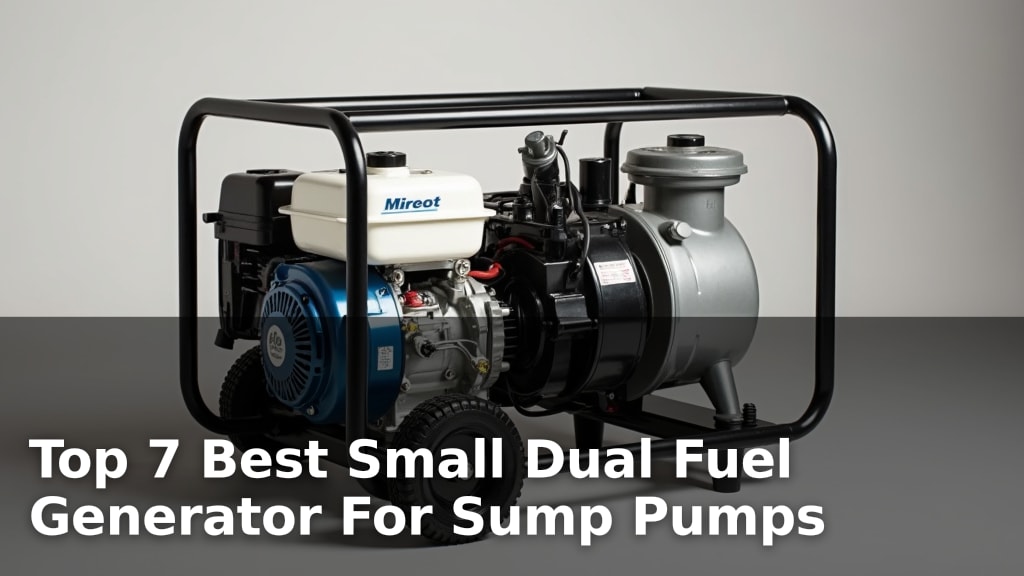 Top 7 Best Small Dual Fuel Generator For Sump Pumps