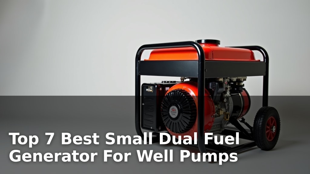 Top 7 Best Small Dual Fuel Generator For Well Pumps