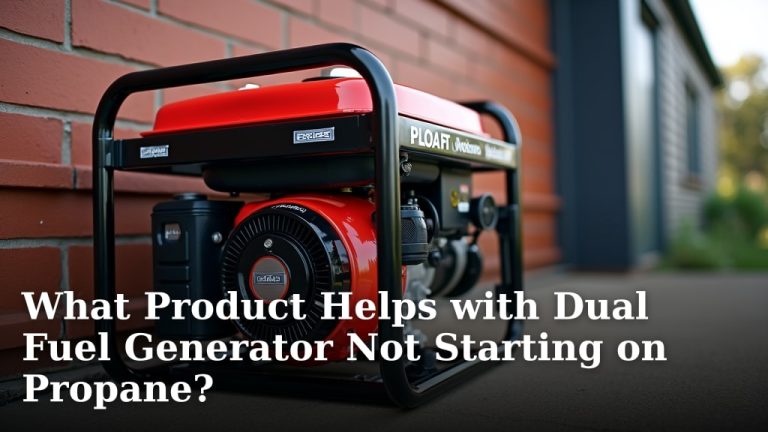 What Product Helps with Dual Fuel Generator Not Starting on Propane?