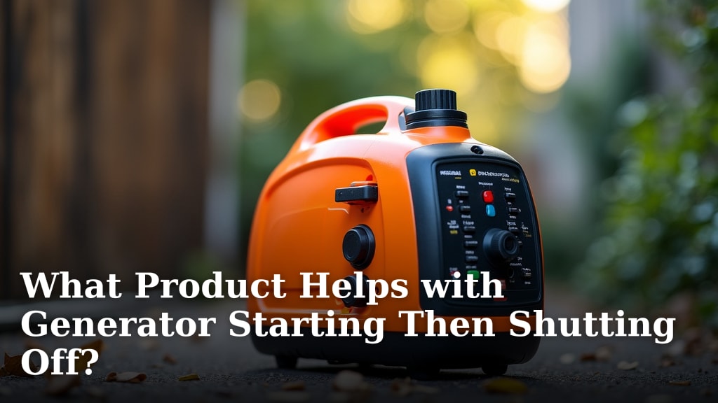 What Product Helps with Generator Starting Then Shutting Off?