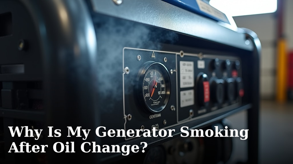Why Is My Generator Smoking After Oil Change?