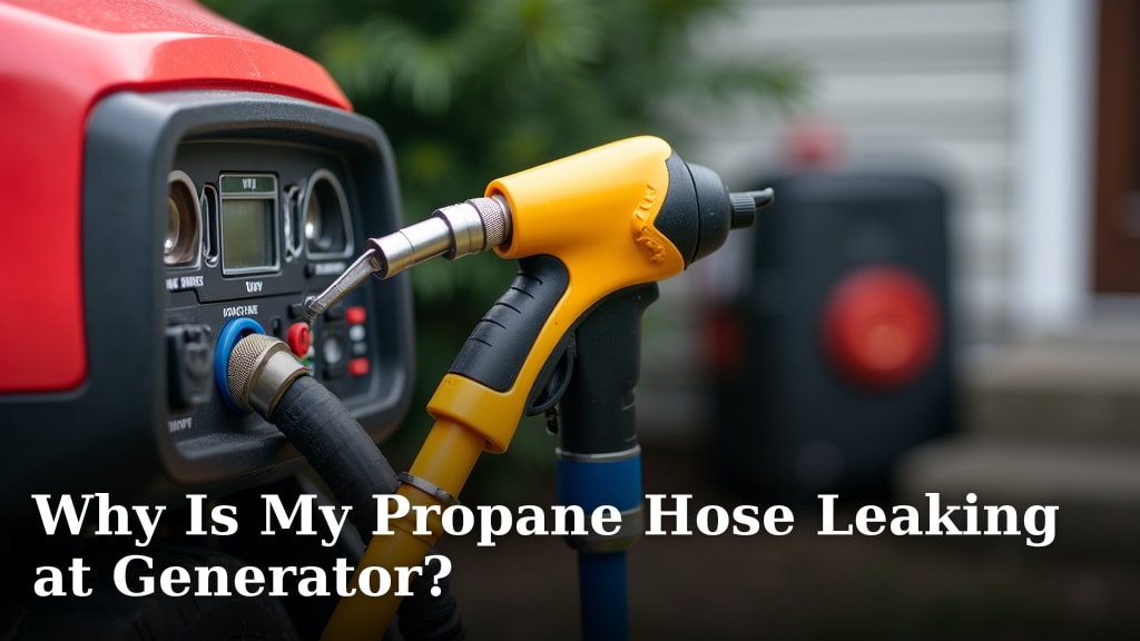 Why Is My Propane Hose Leaking at Generator?